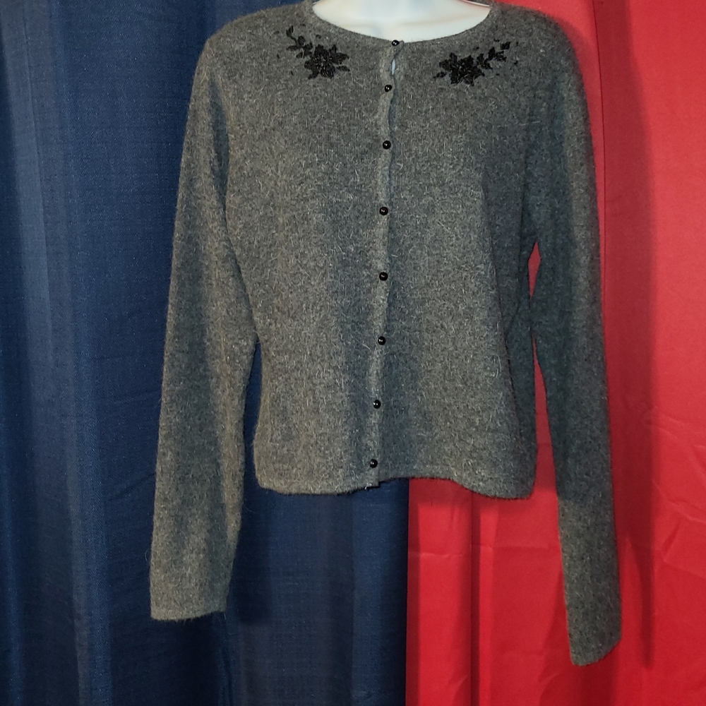 Cardigan Jamie Scott Vintage wool and Angora Sweater blend medium